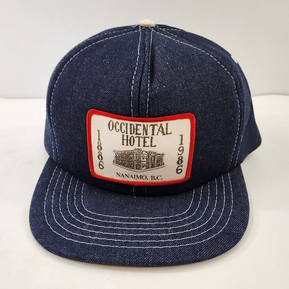 Occidental Hotel Nanaimo BC Hat Denim 1886-1986